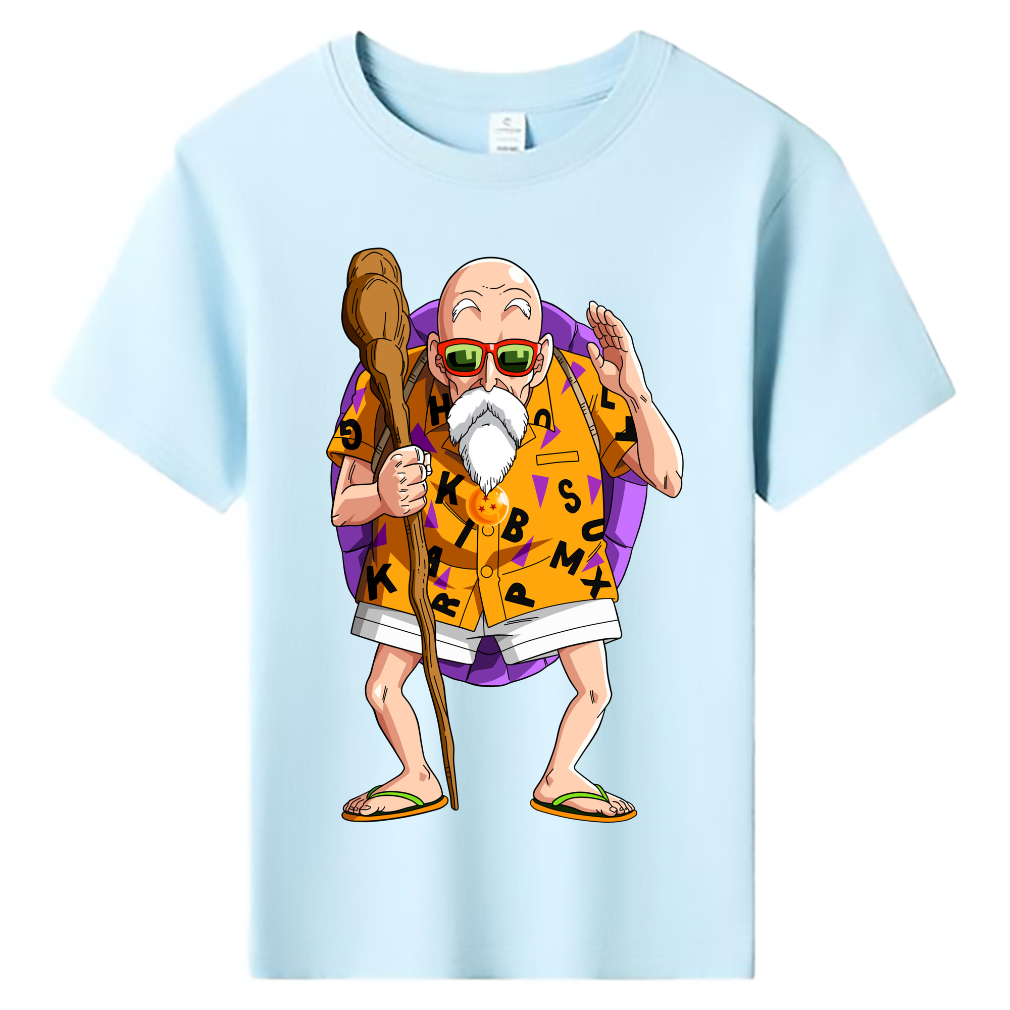 （画像用） ドラゴンボール 亀仙人（かめせんにん） DRAGON BALL Master Roshi Kame Sennin 綿100％キッズTシャツ（フロントプリント）